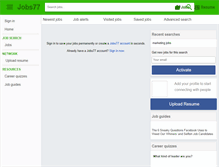 Tablet Screenshot of marketingjobs77.com